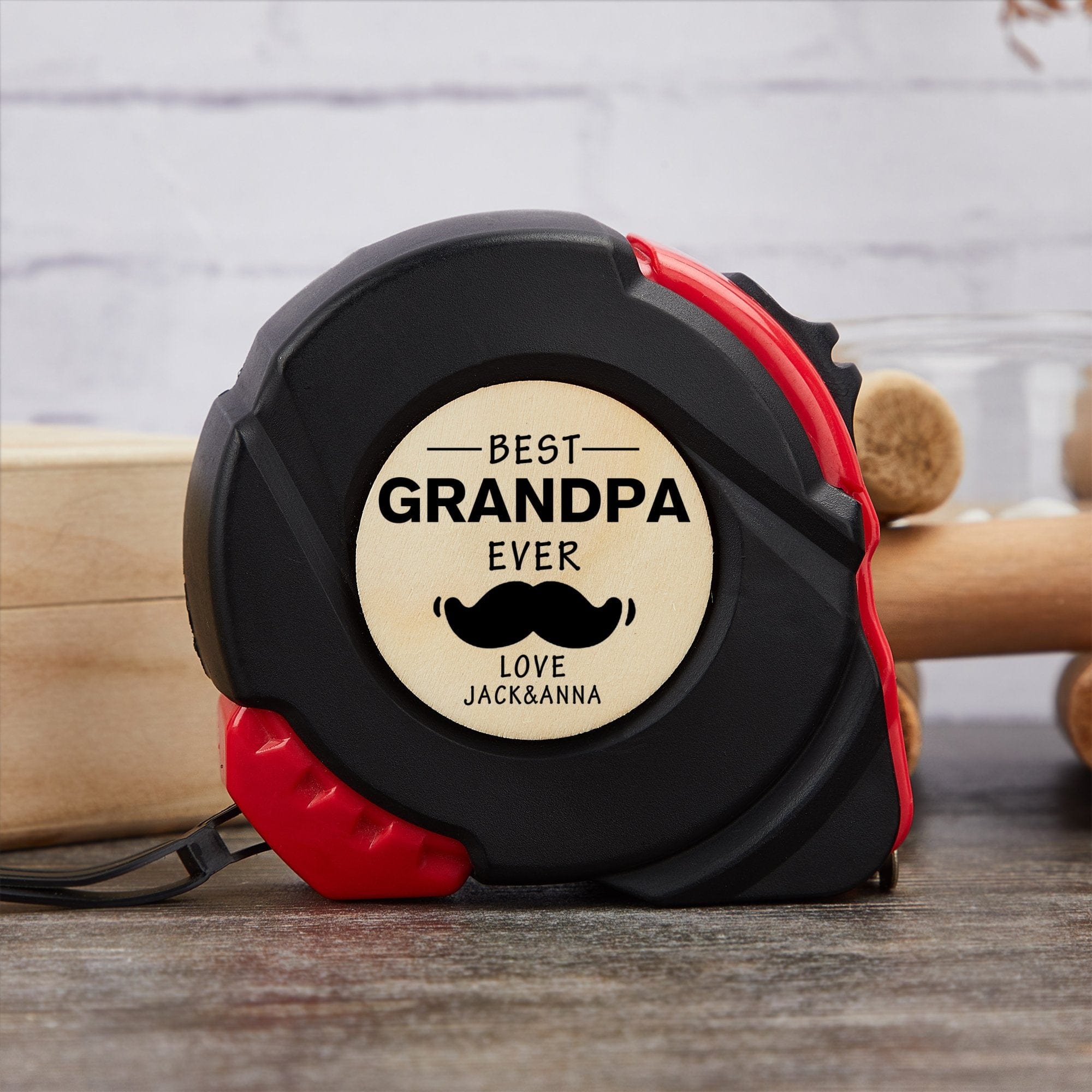 Custom Custom Appellation&Name Tape Measure 24.6 ft Father's Day Gift Personalized Gifts for Dad Grandpa Best Dad Ever - YesCustom