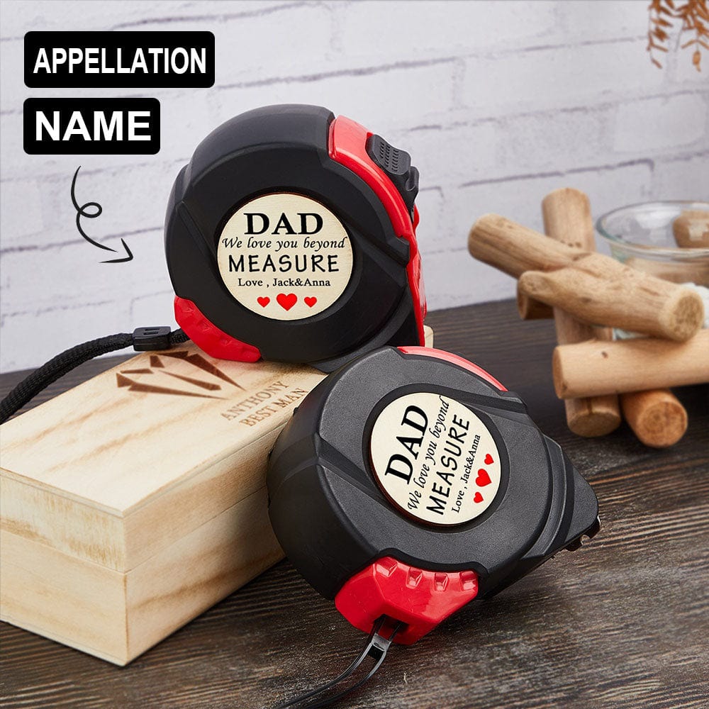 Custom Custom Appellation&Name Tape Measure 24.6 ft Father's Day Gift Personalized Gifts for Dad Grandpa Love Heart - YesCustom