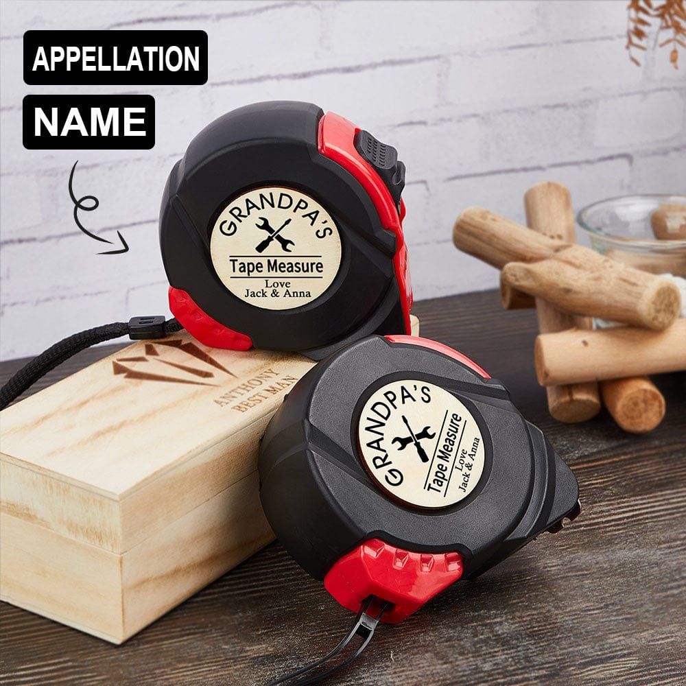 Custom Custom Appellation&Name Tape Measure 24.6 ft Father's Day Gift Personalized Gifts for Dad Grandpa - YesCustom