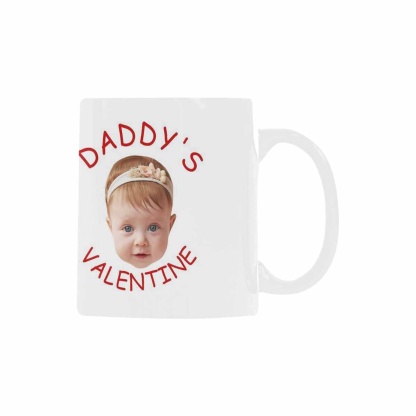Custom Custom Baby Face Daddy's Valentine Personalized Morphing Mug Funny Gift Ideas - YesCustom