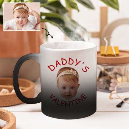 Custom Custom Baby Face Daddy's Valentine Personalized Morphing Mug Funny Gift Ideas - YesCustom