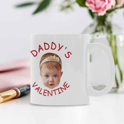 Custom Custom Baby Face Daddy's Valentine Personalized Morphing Mug Funny Gift Ideas - YesCustom