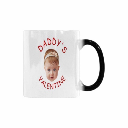 Custom Custom Baby Face Daddy's Valentine Personalized Morphing Mug Funny Gift Ideas - YesCustom