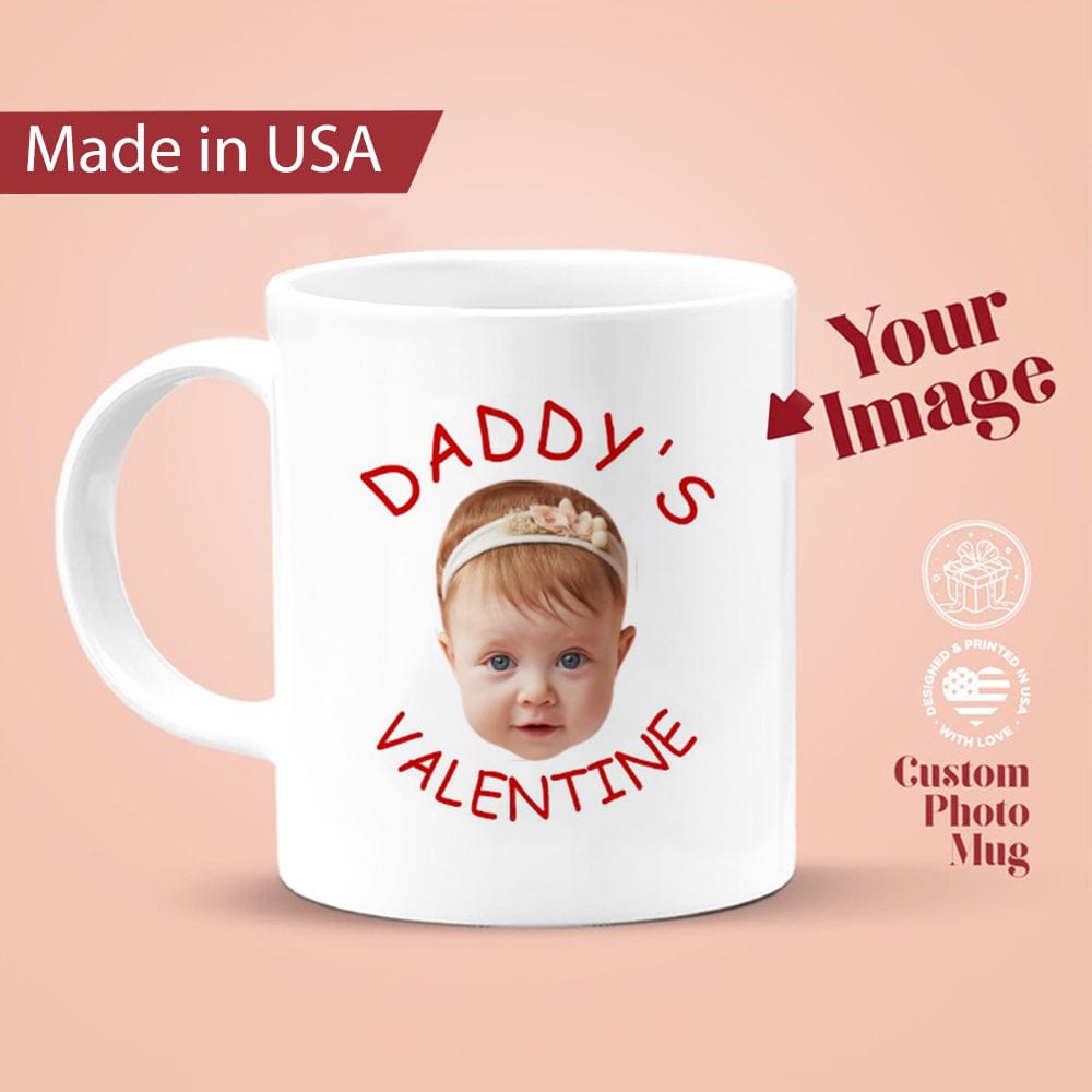 Custom Custom Baby Face Daddy's Valentine Personalized Morphing Mug Funny Gift Ideas - YesCustom