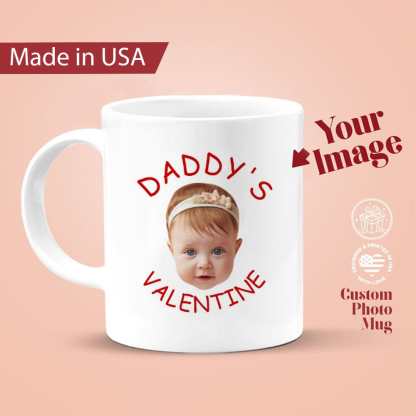 Custom Custom Baby Face Daddy's Valentine Personalized Morphing Mug Funny Gift Ideas - YesCustom