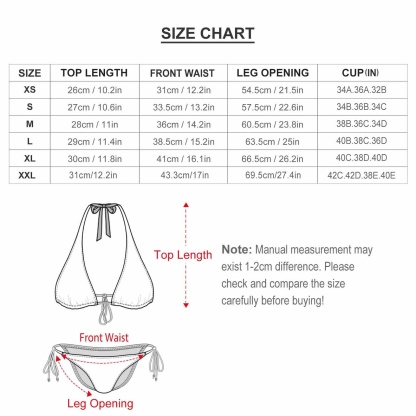 Custom Custom Big Face Deep V Neck Bikini Set Halter Tie Side Low Waisted Triangle Bikini Personalized Bathing Suit - YesCustom
