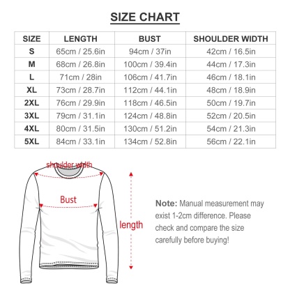 Custom Custom Big Face Full Print Long Sleeve T-Shirt with Red Hat Christmas Pattern Create Your Own Personalized Couple All Over Print T-shirt - YesCustom