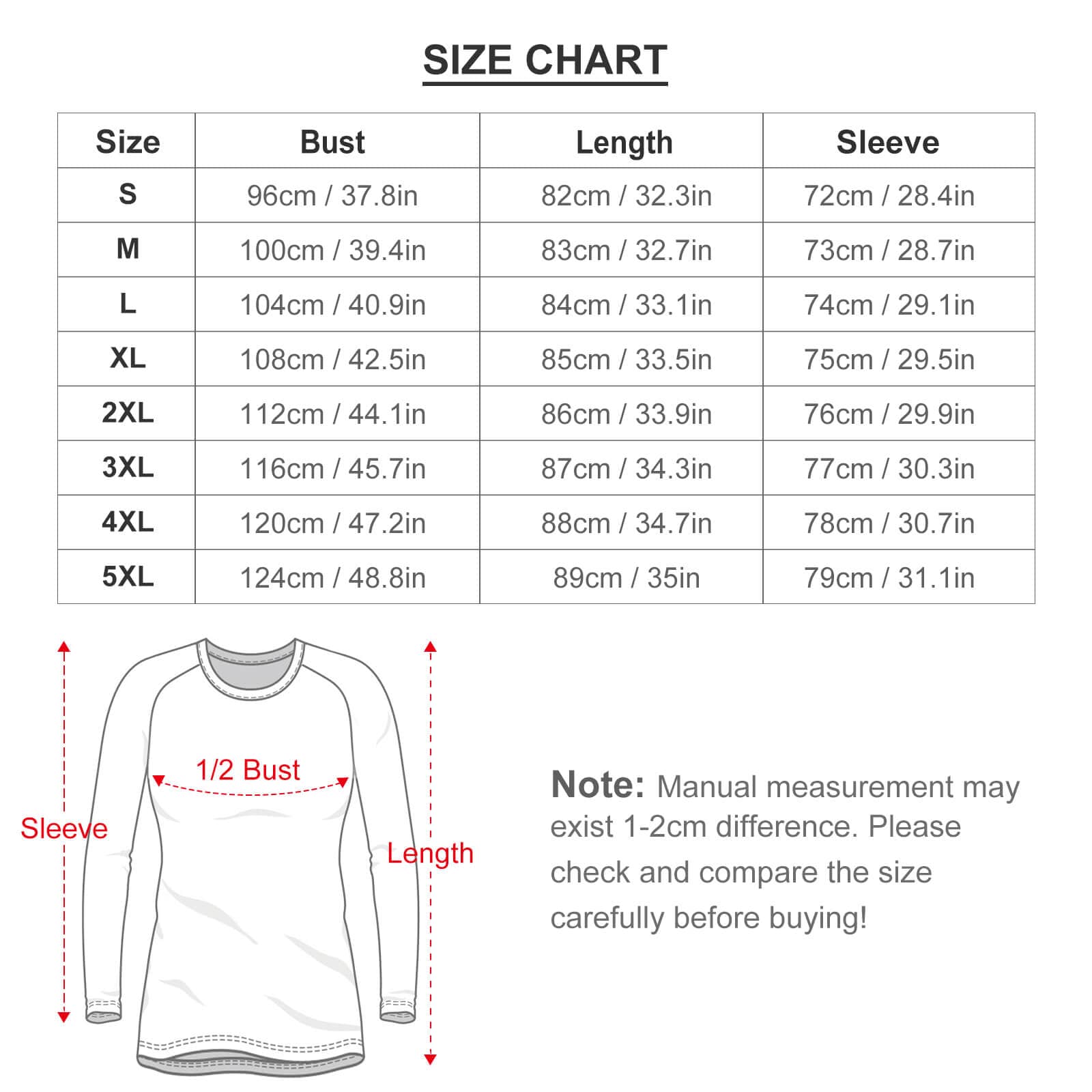 Custom Custom Big Face Full Print Long Sleeve T-Shirt with Red Hat Christmas Pattern Create Your Own Personalized Couple All Over Print T-shirt - YesCustom