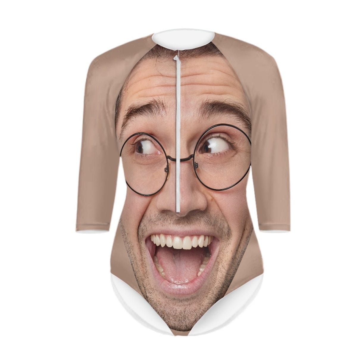 Custom Custom Big Face Half Sleeve One Piece Swimsuit Personalized Big Face Half Sleeve Bikini - YesCustom