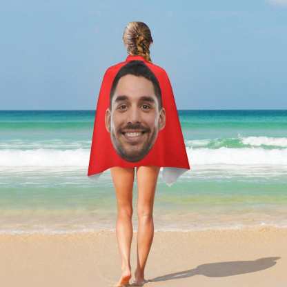 Custom Big Face Photo Beach Towel Quick-Dry, Sand-Free, Super Absorbent, Non-Fading, Beach&Bath Towel Beach Blanket Personalized Beach Towel Funny Selfie Gift - YesCustom