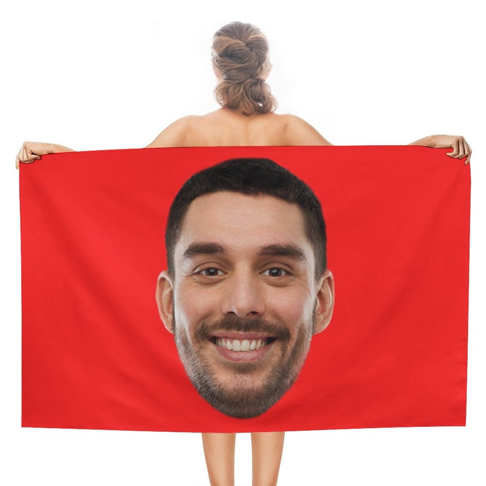 Custom Big Face Photo Beach Towel Quick-Dry, Sand-Free, Super Absorbent, Non-Fading, Beach&Bath Towel Beach Blanket Personalized Beach Towel Funny Selfie Gift - YesCustom