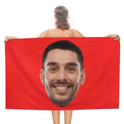 Custom Big Face Photo Beach Towel Quick-Dry, Sand-Free, Super Absorbent, Non-Fading, Beach&Bath Towel Beach Blanket Personalized Beach Towel Funny Selfie Gift - YesCustom