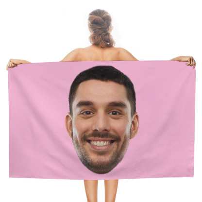 Custom Big Face Photo Beach Towel Quick-Dry, Sand-Free, Super Absorbent, Non-Fading, Beach&Bath Towel Beach Blanket Personalized Beach Towel Funny Selfie Gift - YesCustom
