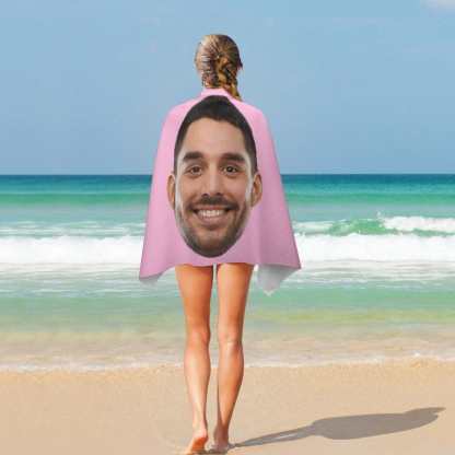 Custom Big Face Photo Beach Towel Quick-Dry, Sand-Free, Super Absorbent, Non-Fading, Beach&Bath Towel Beach Blanket Personalized Beach Towel Funny Selfie Gift - YesCustom