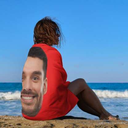 Custom Big Face Photo Beach Towel Quick-Dry, Sand-Free, Super Absorbent, Non-Fading, Beach&Bath Towel Beach Blanket Personalized Beach Towel Funny Selfie Gift - YesCustom