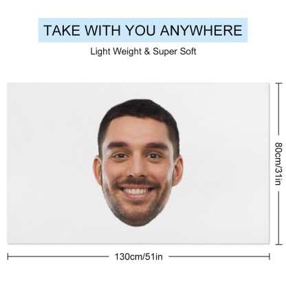Custom Big Face Photo Beach Towel Quick-Dry, Sand-Free, Super Absorbent, Non-Fading, Beach&Bath Towel Beach Blanket Personalized Beach Towel Funny Selfie Gift - YesCustom