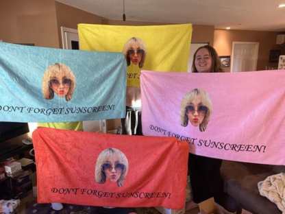 Custom Custom Big Face & Text Beach Towel Quick-Dry, Sand-Free, Super Absorbent, Non-Fading, Beach&Bath Towel Beach Blanket Personalized Beach Towel Funny Selfie Gift - YesCustom