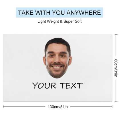 Custom Custom Big Face & Text Beach Towel Quick-Dry, Sand-Free, Super Absorbent, Non-Fading, Beach&Bath Towel Beach Blanket Personalized Beach Towel Funny Selfie Gift - YesCustom