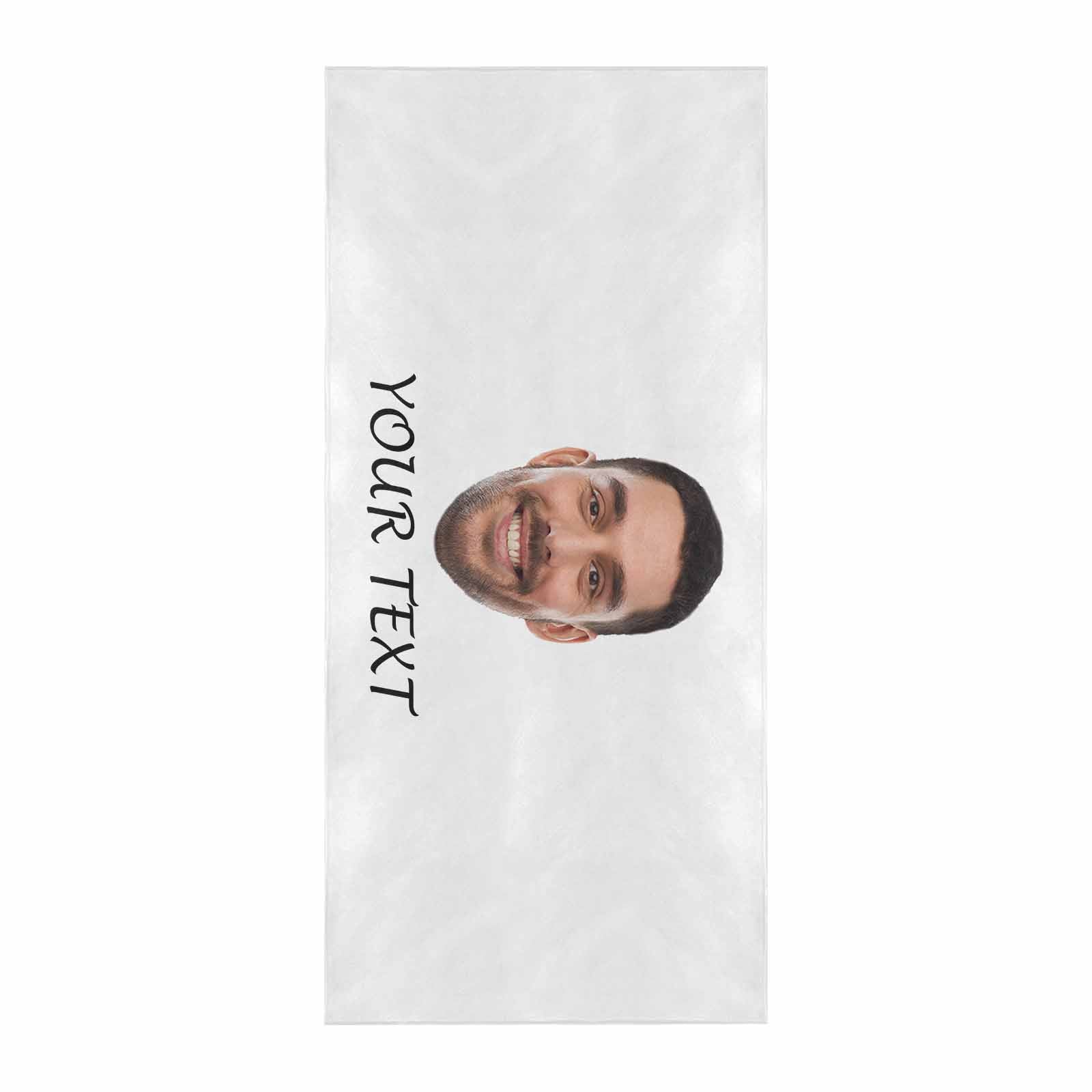 Custom Custom Big Face & Text Beach Towel Quick-Dry, Sand-Free, Super Absorbent, Non-Fading, Beach&Bath Towel Beach Blanket Personalized Beach Towel Funny Selfie Gift - YesCustom