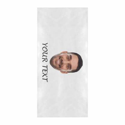 Custom Custom Big Face & Text Beach Towel Quick-Dry, Sand-Free, Super Absorbent, Non-Fading, Beach&Bath Towel Beach Blanket Personalized Beach Towel Funny Selfie Gift - YesCustom
