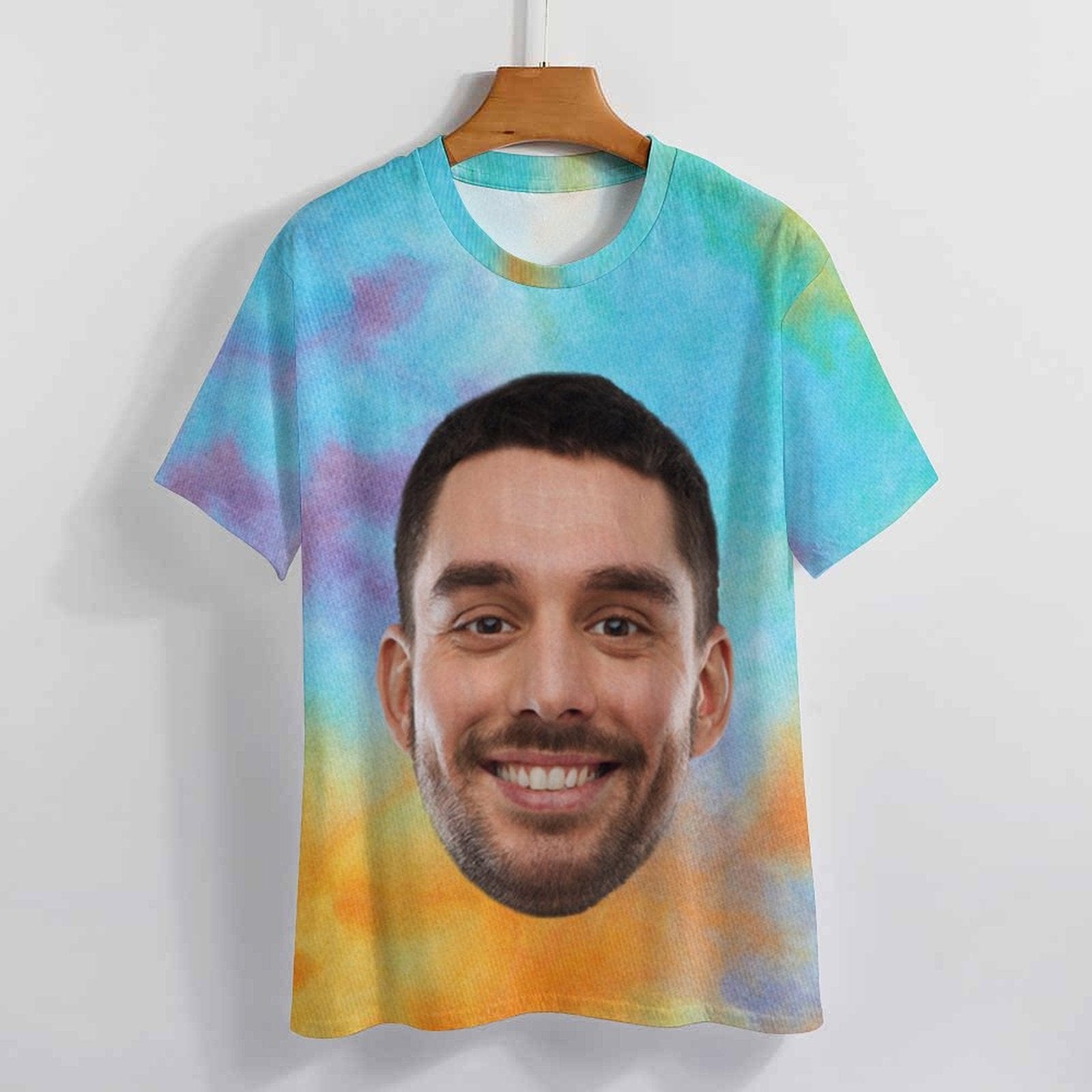 Custom Big Face Tie Dye Classic Women's T-shirt Personalized Women's All Over Print T-shirt - YesCustom