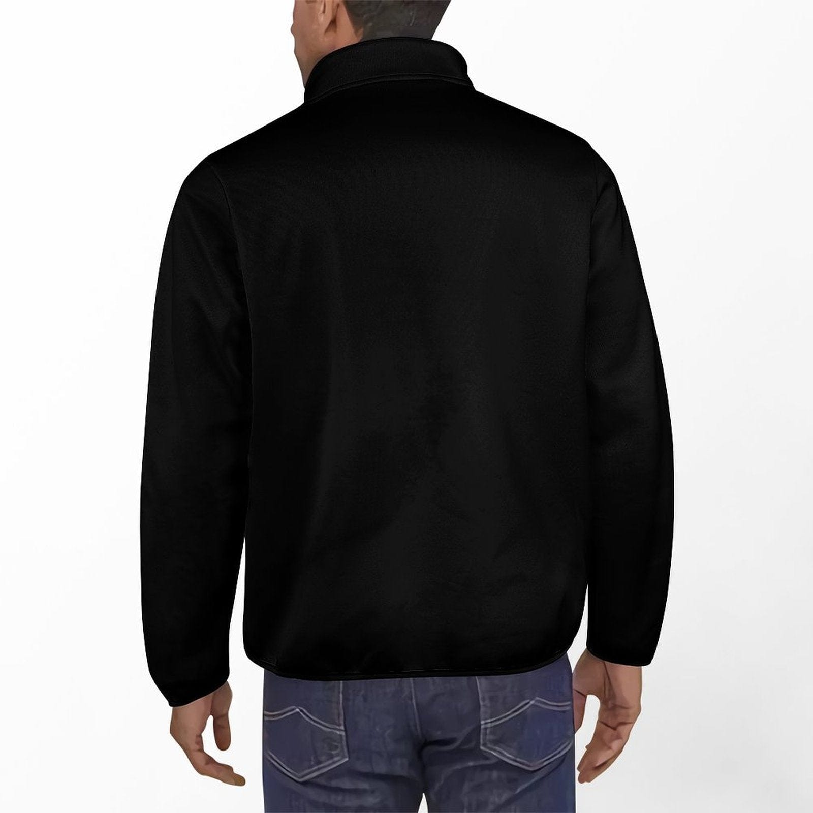 Custom Big Funny Face Black Background Loose Sweatshirts Personalized Men's Stand Collar Sweatshirts - YesCustom