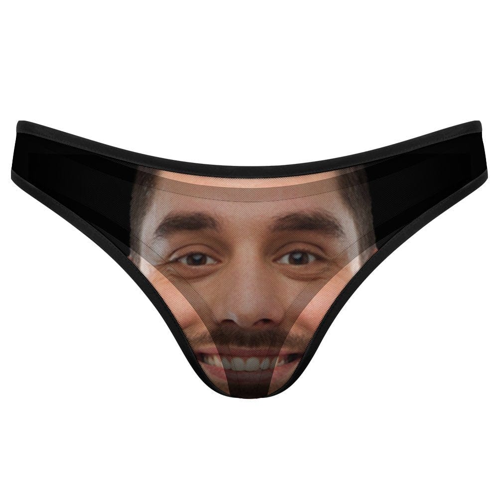 Custom Big Funny Face Mesh Thong Underwear Mesh Sheer Seamless Thongs for Women - YesCustom