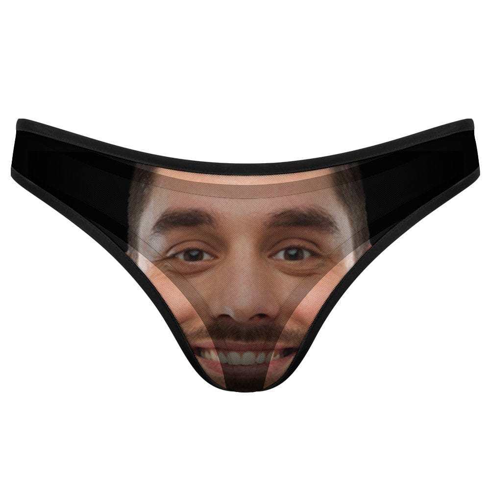 Custom Big Funny Face Mesh Thong Underwear Mesh Sheer Seamless Thongs for Women - YesCustom