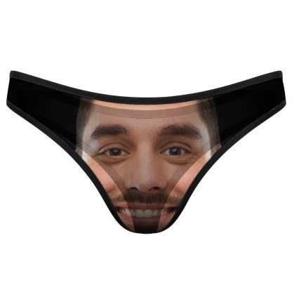 Custom Big Funny Face Mesh Thong Underwear Mesh Sheer Seamless Thongs for Women - YesCustom