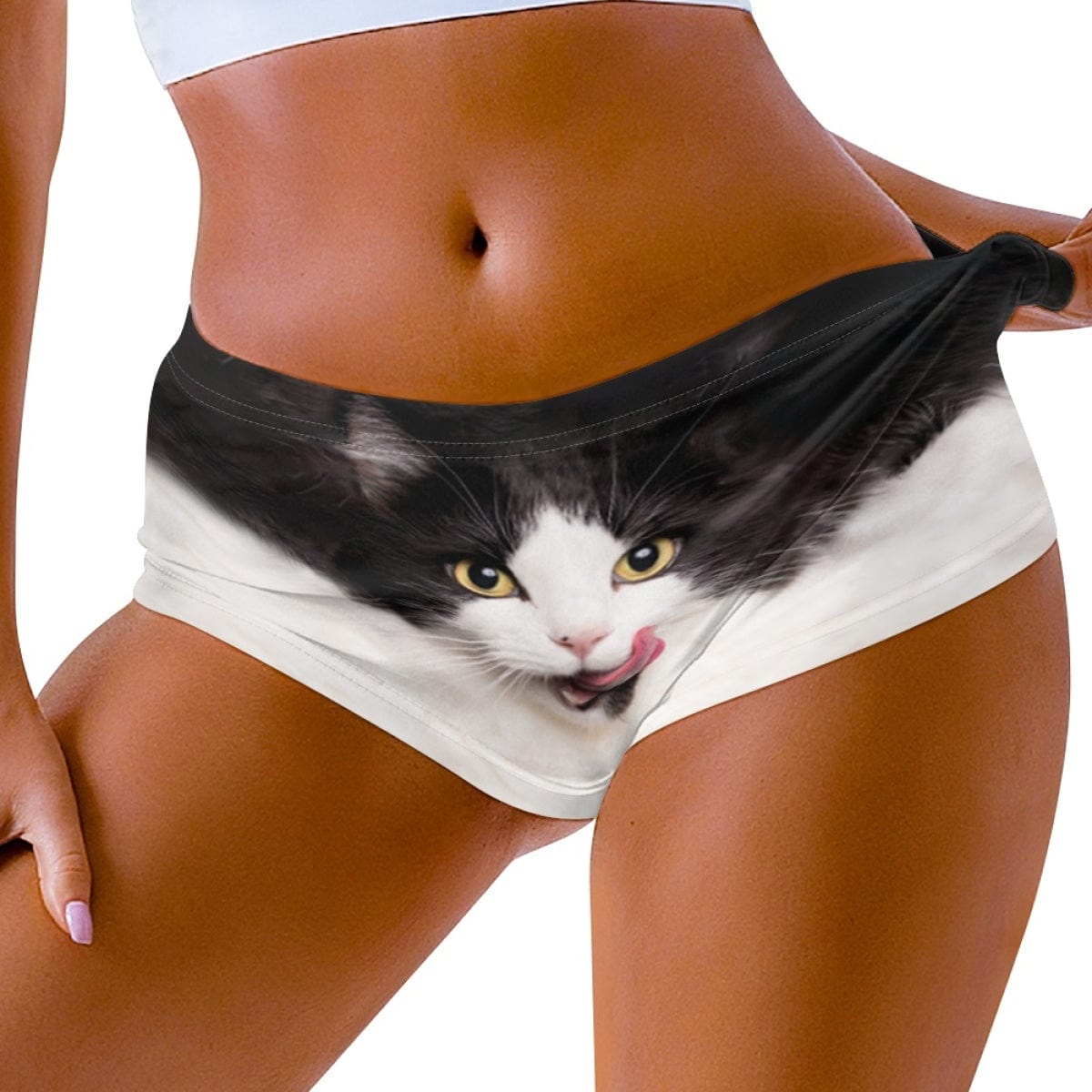 Custom Big Funny Face Women Sexy Short Pants Comfortable Fashion Gym Sport Daily Shorts Bottom - YesCustom
