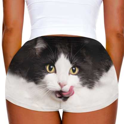 Custom Big Funny Face Women Sexy Short Pants Comfortable Fashion Gym Sport Daily Shorts Bottom - YesCustom