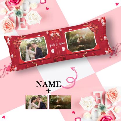 Custom Body Pillow Case with Picture Personalized Photo&Name Frame Love Body Pillow Cover 20"x54" - YesCustom