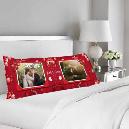 Custom Body Pillow Case with Picture Personalized Photo&Name Frame Love Body Pillow Cover 20"x54" - YesCustom