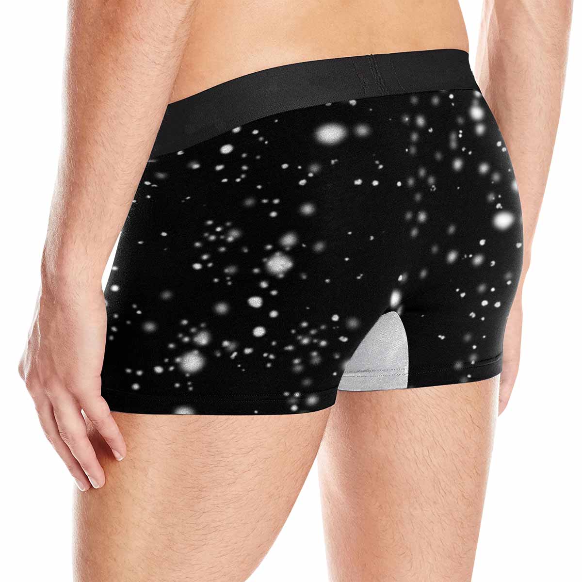 Custom Boxer Briefs with Face Christmas Snowflakes Men's Underwear Put Your Face on Underwear with Custom Image - YesCustom