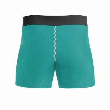 Custom Boxers Personalized Green Underwear with Face Zipper Open Custom Men's Boxer Briefs - YesCustom