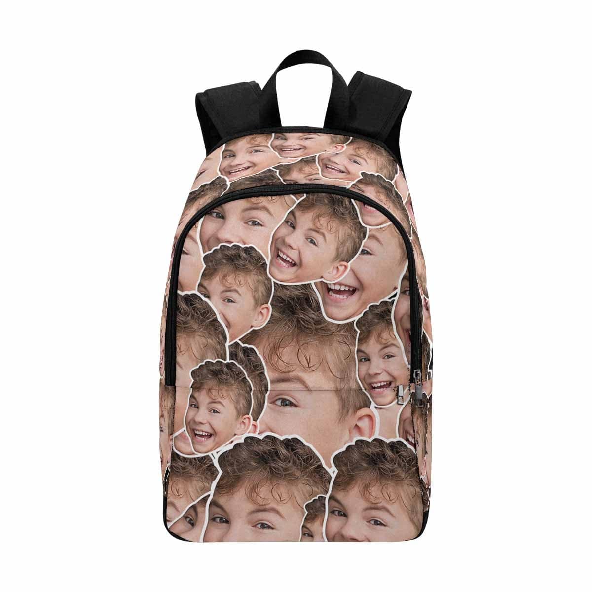 Custom Boy Face Pattern Backpack - YesCustom