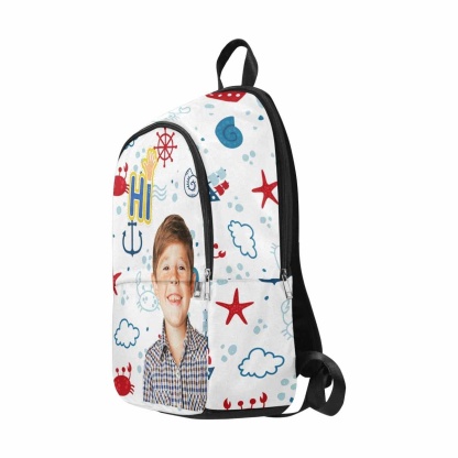 Custom Boy Face Sailor Backpack - YesCustom