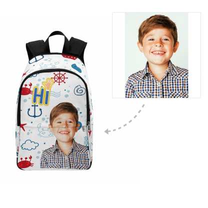 Custom Boy Face Sailor Backpack - YesCustom