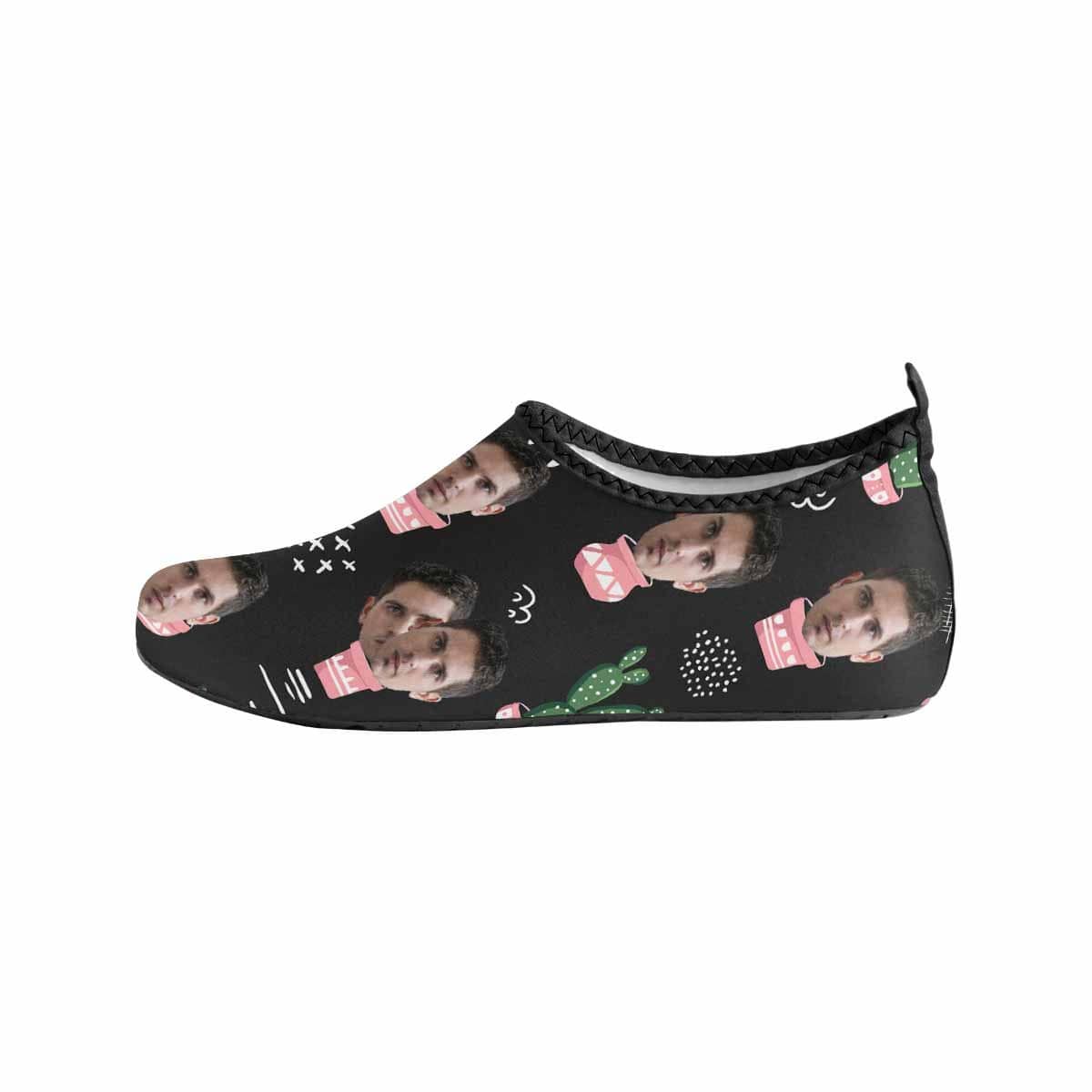 Custom Boyfriend Face Cactus Slip-on for sport Quick-Dry Women's Barefoot Aqua Shoes - YesCustom
