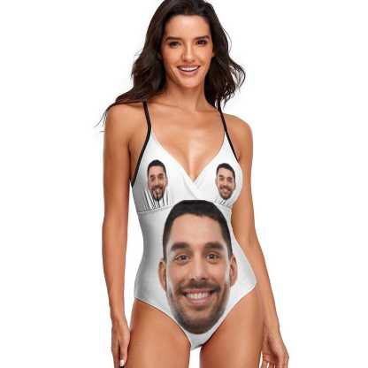 Custom Boyfriend Face Funny Women's One Piece Swimsuit - YesCustom