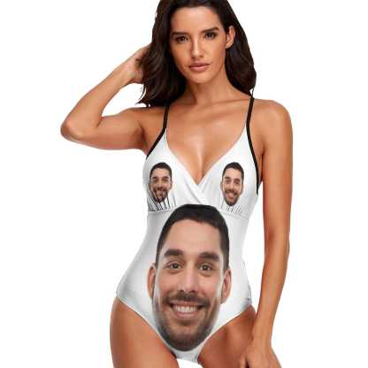 Custom Boyfriend Face Funny Women's One Piece Swimsuit - YesCustom