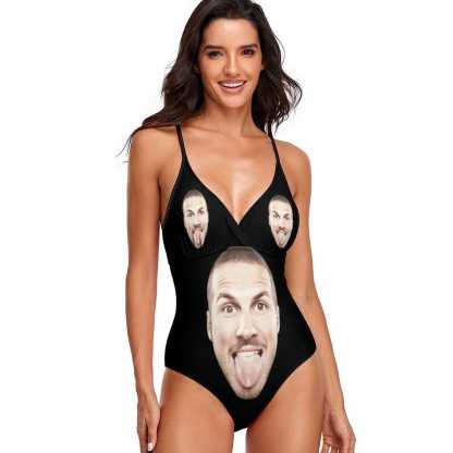 Custom Boyfriend Face Funny Women's One Piece Swimsuit - YesCustom