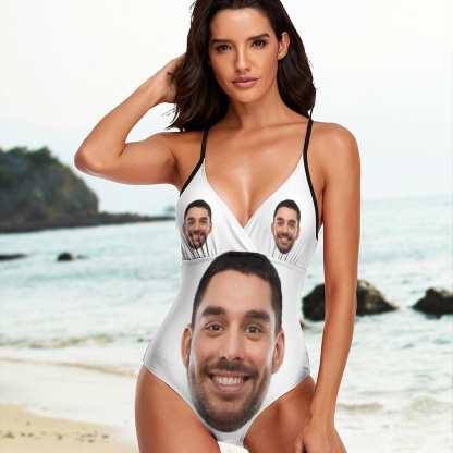 Custom Boyfriend Face Funny Women's One Piece Swimsuit - YesCustom