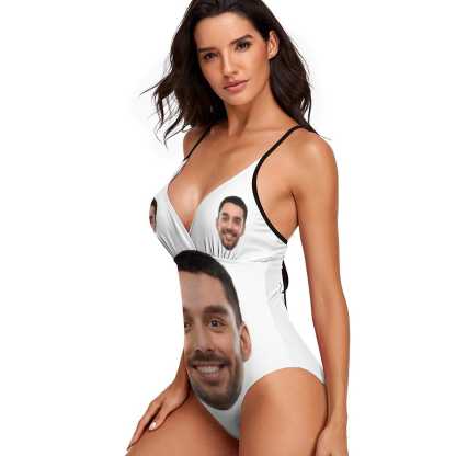 Custom Boyfriend Face Funny Women's One Piece Swimsuit - YesCustom