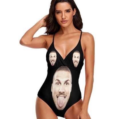 Custom Boyfriend Face Funny Women's One Piece Swimsuit - YesCustom