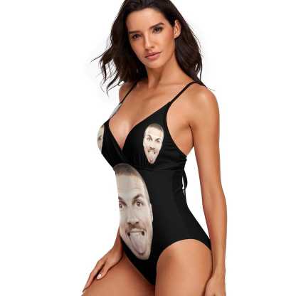 Custom Boyfriend Face Funny Women's One Piece Swimsuit - YesCustom