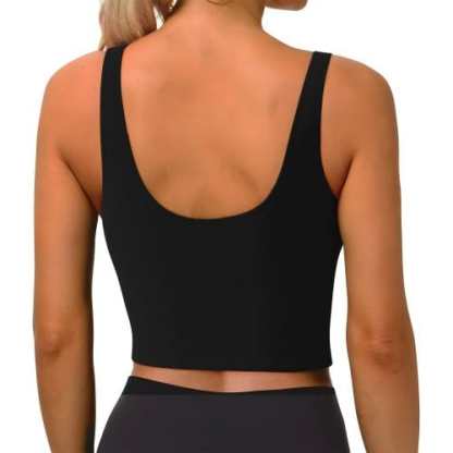 Custom Boyfriend Face Hand Black Background Sports Bra Personalized Women's All Over Print Yoga Sports Bra - YesCustom