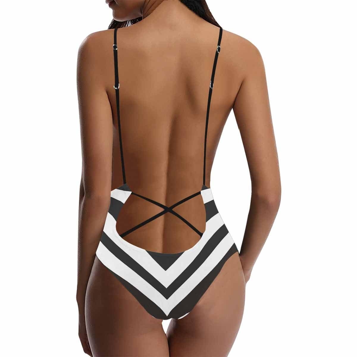 Custom Custom Boyfriend Face Swimsuit Zebra Crossing Personalized Women's One-Piece Bathing Suit Bachelorette Party - YesCustom