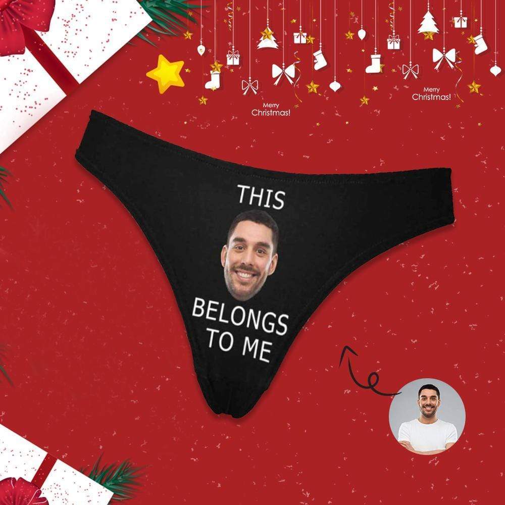 Custom Custom Boyfriend Face Underwear for Her Personalized Intimate Apparel Belongs To Me Women's Lingerie Classic Thongs - YesCustom