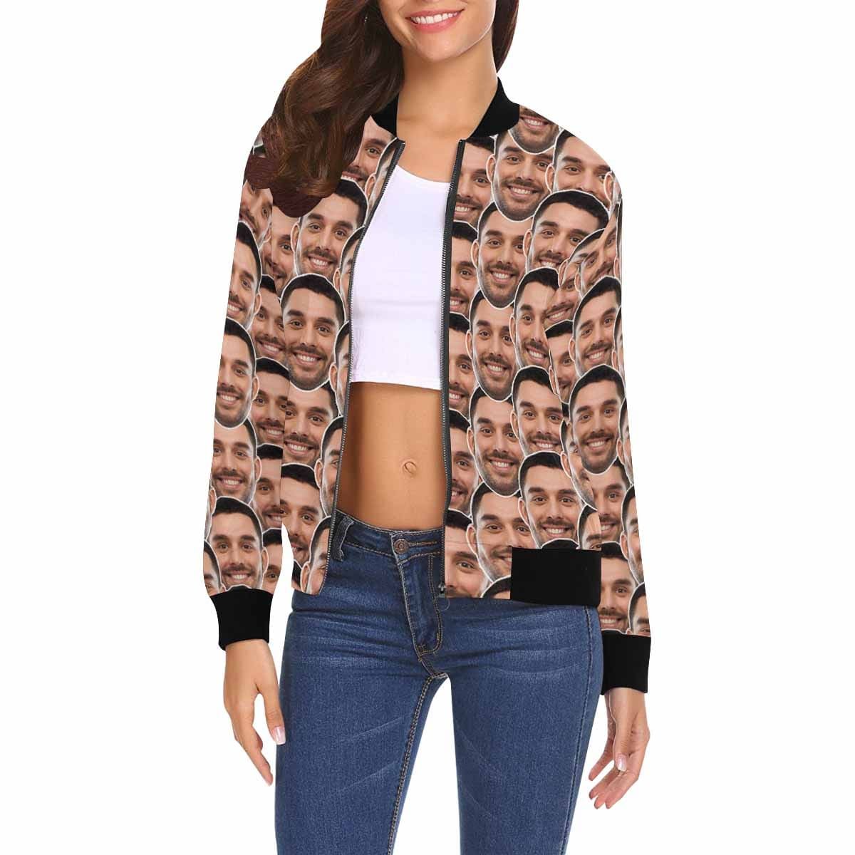 Custom Custom Boyfriend Face Women's Casual Jacket - YesCustom